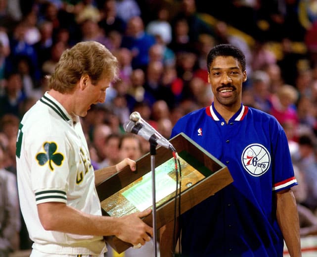 Larry Bird and Julius Erving